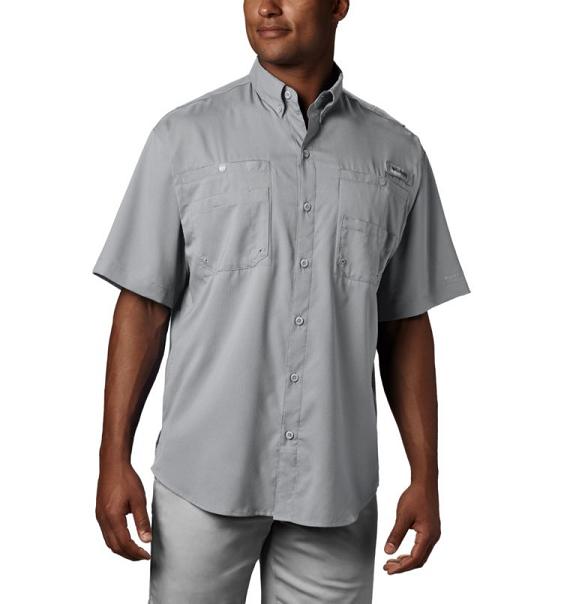 Columbia PFG Tamiami II Fishing Shirts Grey For Men's NZ60498 New Zealand